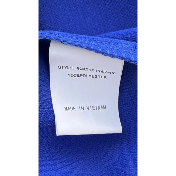 Code X Mode Women’s Blue Ruffle High Neck Top Size XS Polyester NWOT - Picture 8 of 12